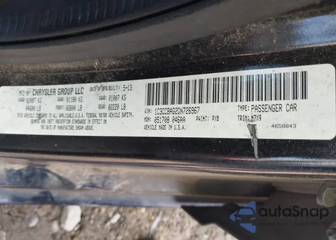 2013 Chrysler 200 Lx from USA, damaged, VIN 1C3CCBAG2DN726967